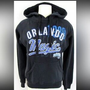 Orlando Magic Women's Small Black Blue Pullover Hooded Sweatshirt